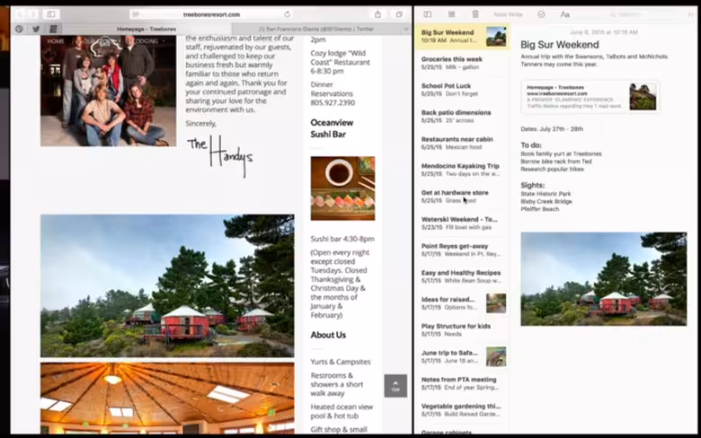 split screen el capitan os x
