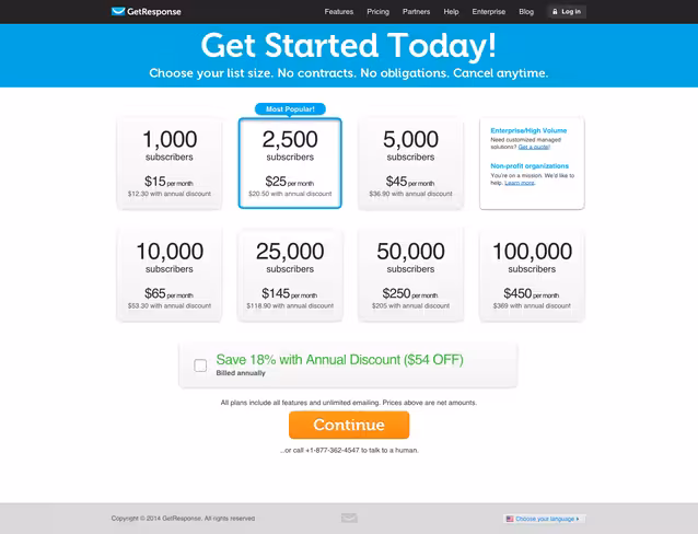 Getresponse-pricing-page