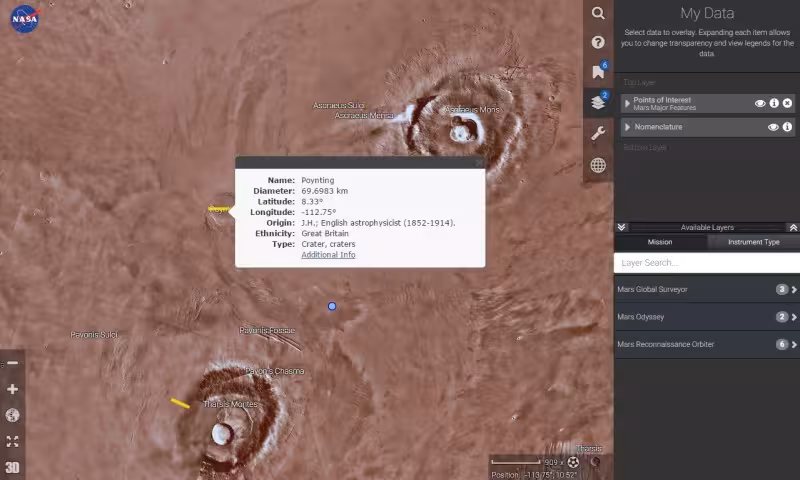 NASA Mars Trek