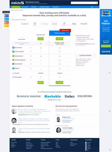 Statista-pricing-page