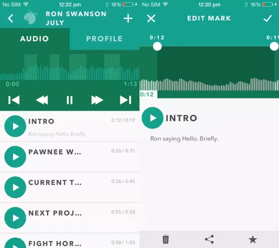 You can easily add notes to each key segment