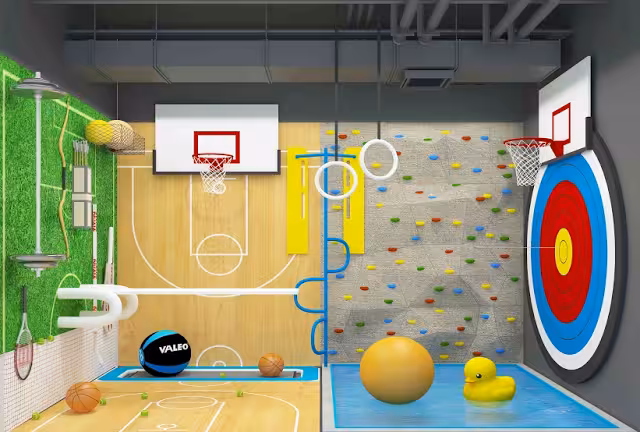 The Mario Galaxy-style set up on the left looks like a particularly good workout