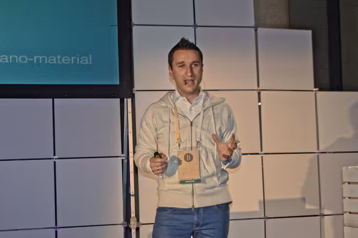 CEO of Estimote Jakub Krzych speaks at Bitspiration 2015