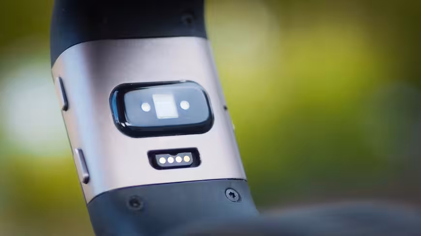 Heart rate sensor on the Fitbit Surge