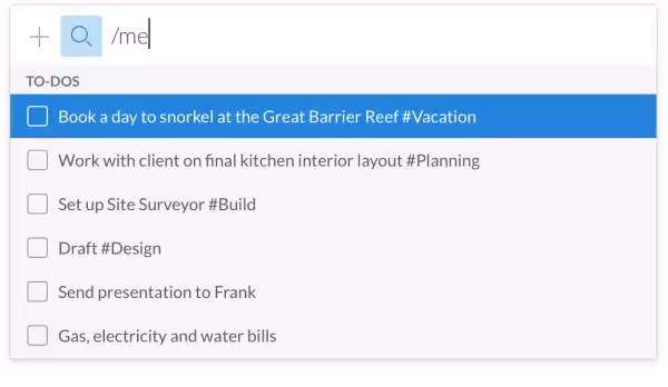 Wunderlist search