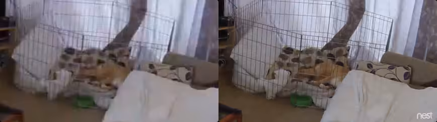 Normal zoom, versus enhanced zoom.