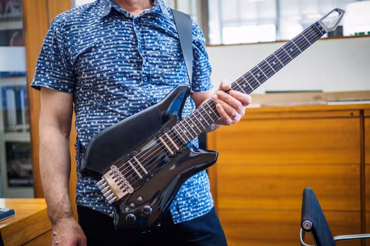 The full guitar is surprisingly compact