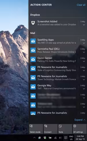 I wish I could just archive or mark these emails as read right from my desktop