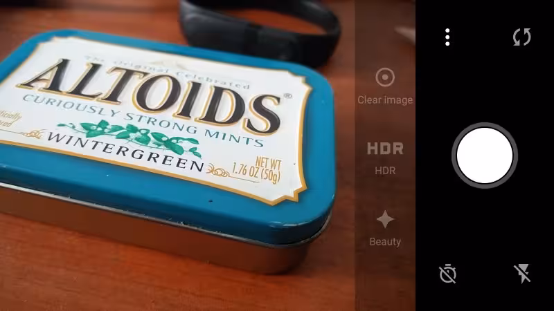 The camera app is basic and reminiscent of the default iOS app