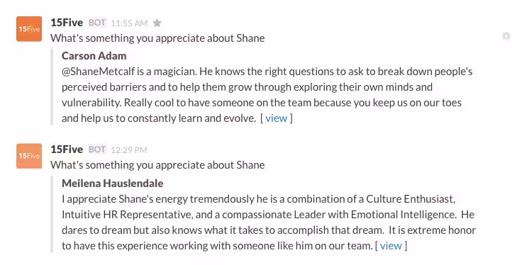 Appreciate Shane