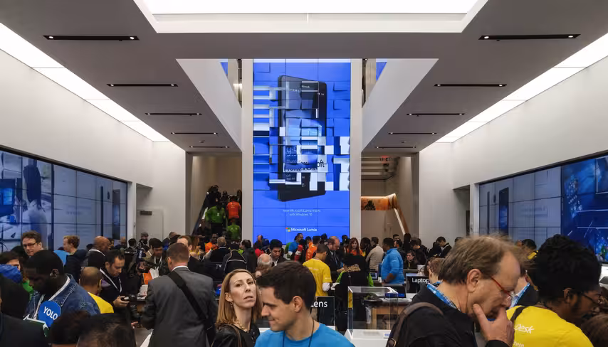 Microsoft Store Grand Opening Apple Store NYC New York
