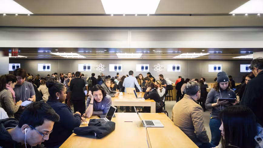The Apple Store is all Apple.