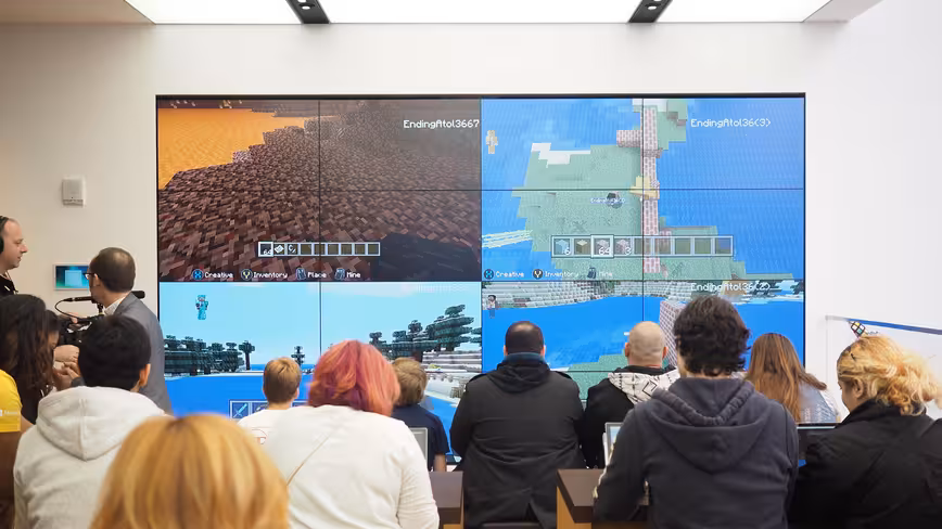 A community theater event for learning how to do cool things in Minecraft