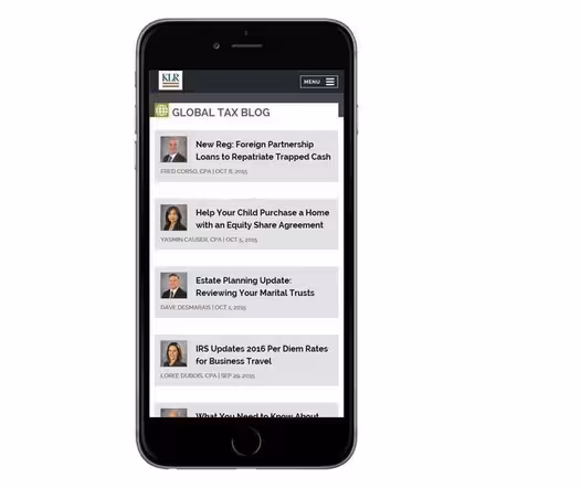 Blog page - mobile version