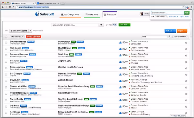 SalesLoft Prospector