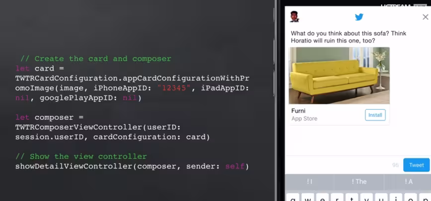 Tweeting from your favorite app or game is about to be awesome