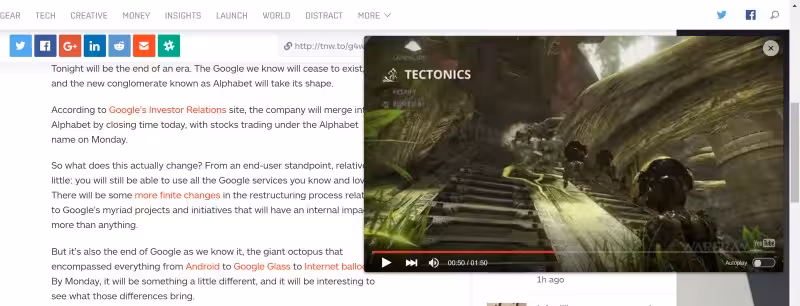 Sideplayer is always on top of whichever tab you're on