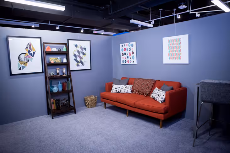 The various rooms imitate real life places where you might use the headset.