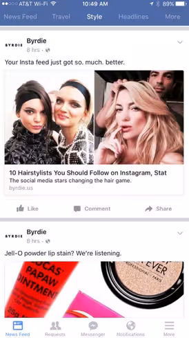 Facebook multiple news feeds