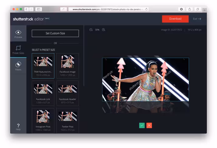 Shutterstock Editor