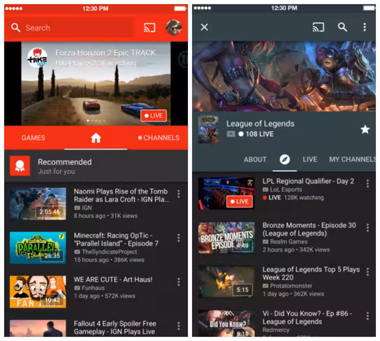 YouTube Gaming