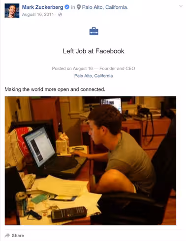 Zuckerberg quit