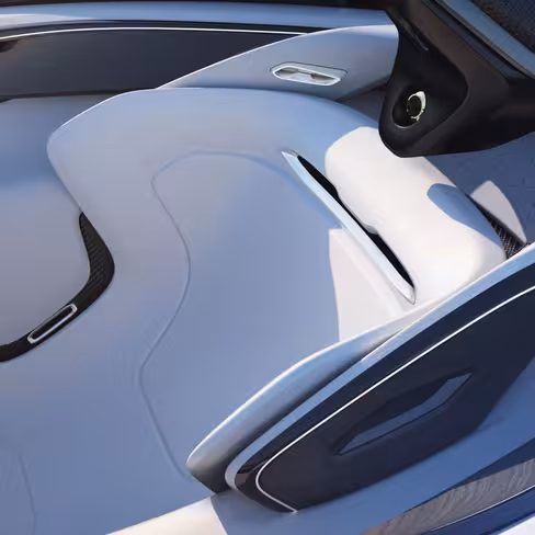 The single seat is angled at 45 degrees for maximum comfort