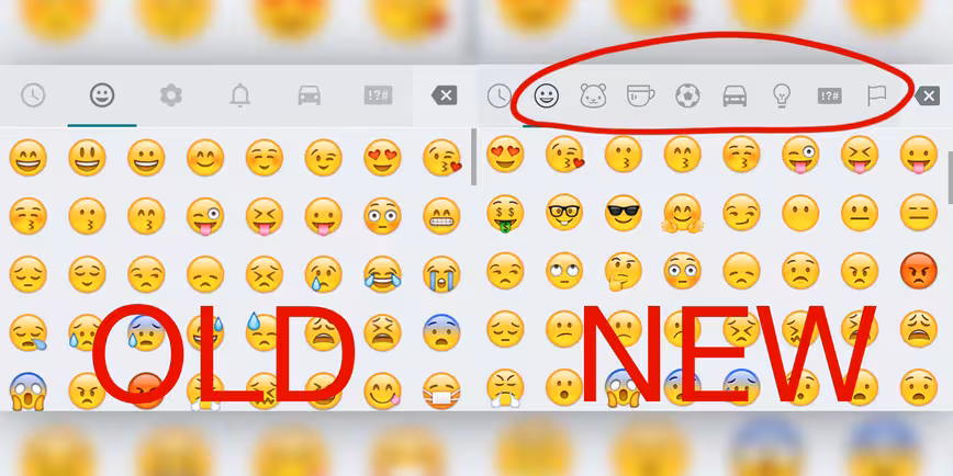 Old New Emoji WhatsApp