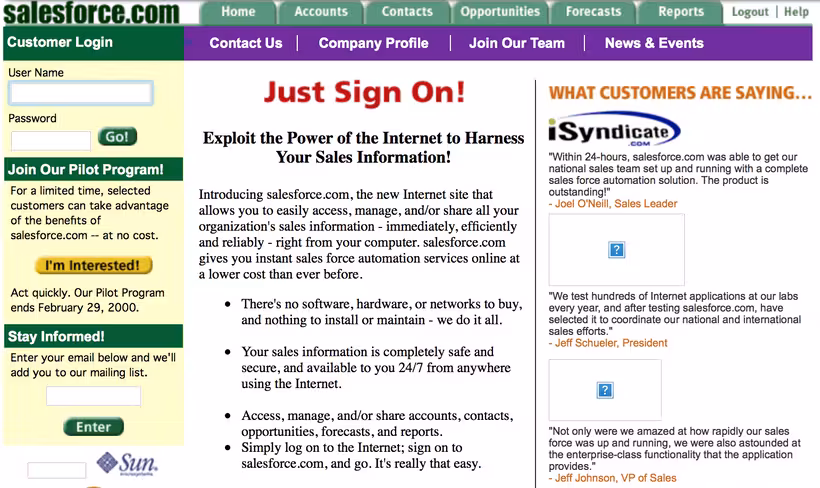 Salesforce.com in 1999