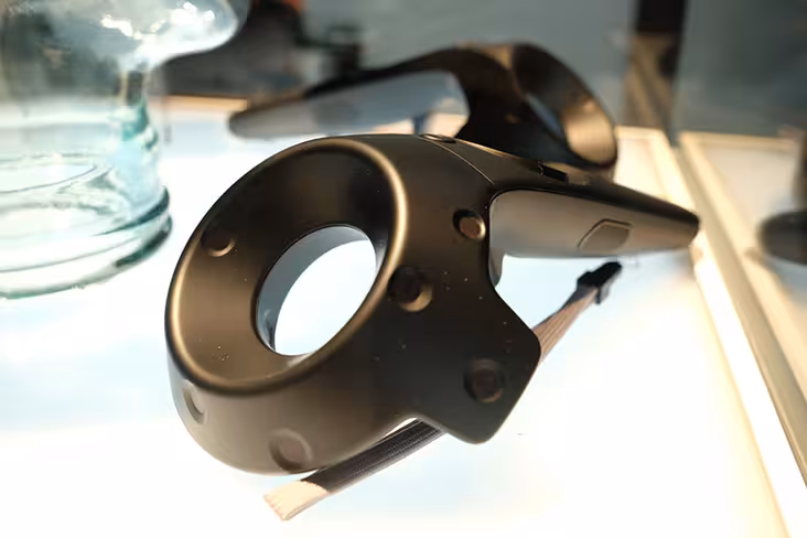 The controllers include a trackpad, buttons and triggers to support a variety of games