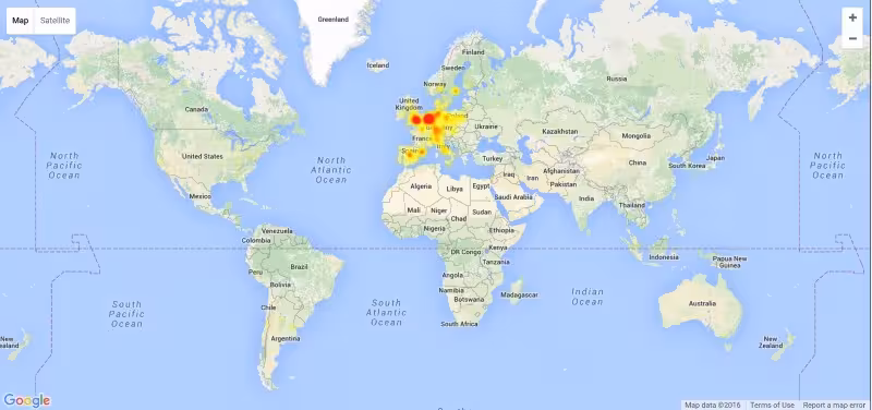 The majority of complaints about Spotify's service seem to be coming from Europe