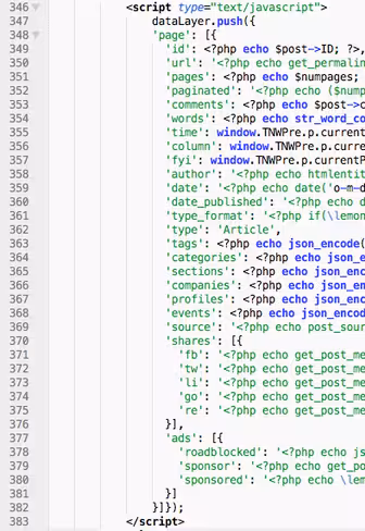 dataLayer printscreen
