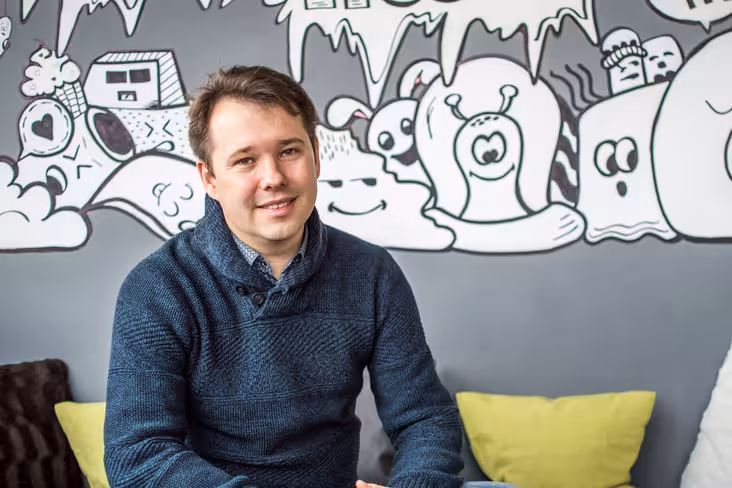 Maksym Pecherskiy in PromoRepublic office in Kyiv
