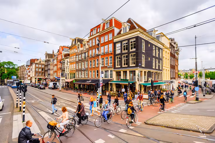 Bike traffic in Amsterdam