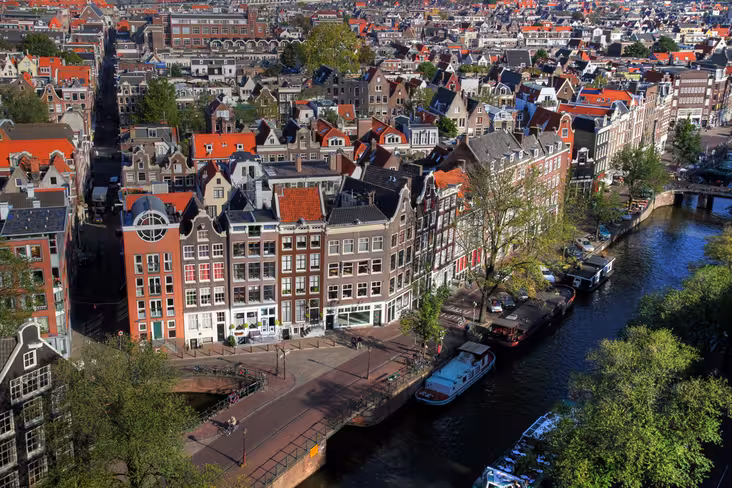 Panoramic view of Amsterdam