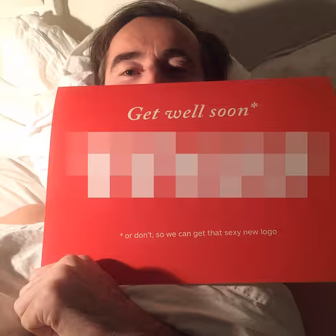 Get well soon TNW logo card