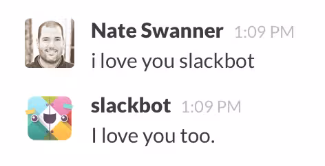 nate and slack, sitting in a tree