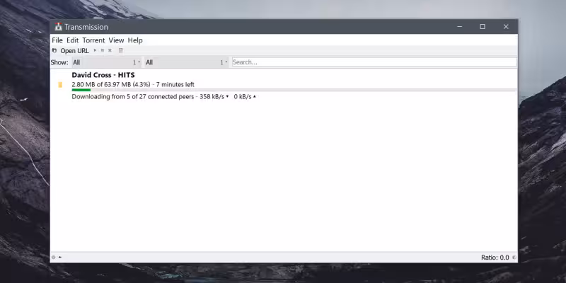 Transmission's Windows app is essentially identical to its OS X counterpart