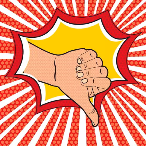 no, dislike, pop art