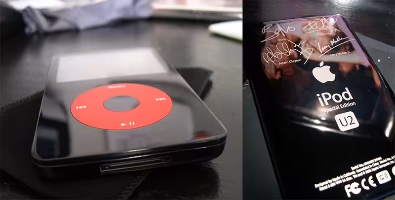 Apple teamed up with U2 to create this special iPod variant, first in 2004 and again in 2006