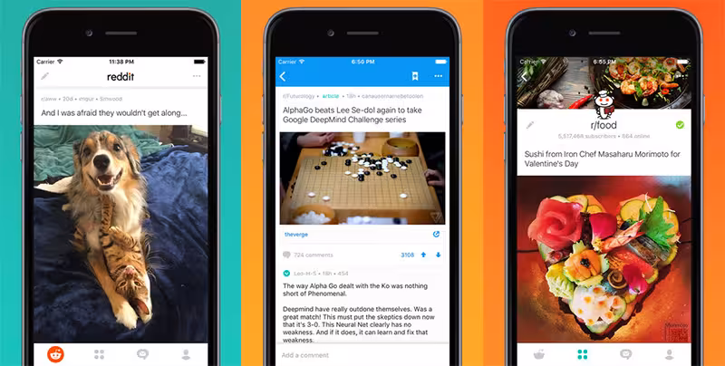 Reddit's mobile apps feature a clean design and bring a ton of features for browsing the community's content and discussions