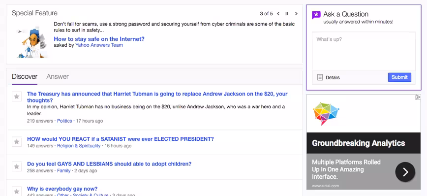 Yahoo Answers