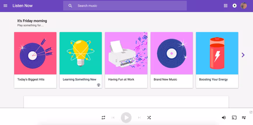 google play music purple