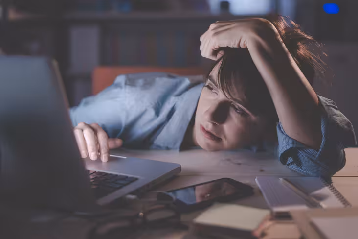working late
