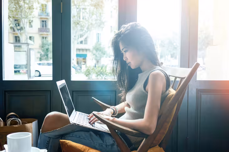 computer, girl, typing