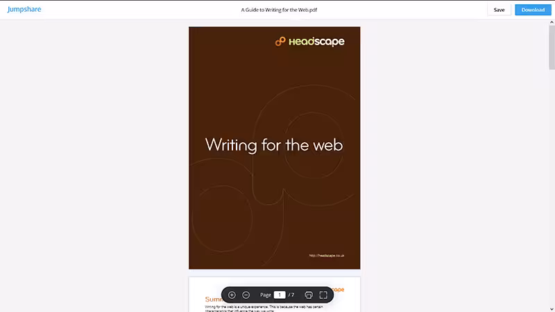 Files uploaded to Jumpshare can be previewed right in the browser; over 200 formats are supported