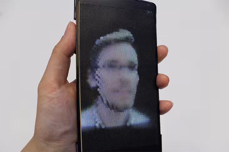 The team says that images on the HoloFlex will pop off the screen