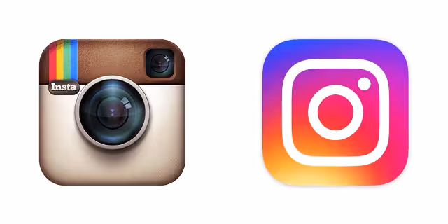 old versus new ig logos