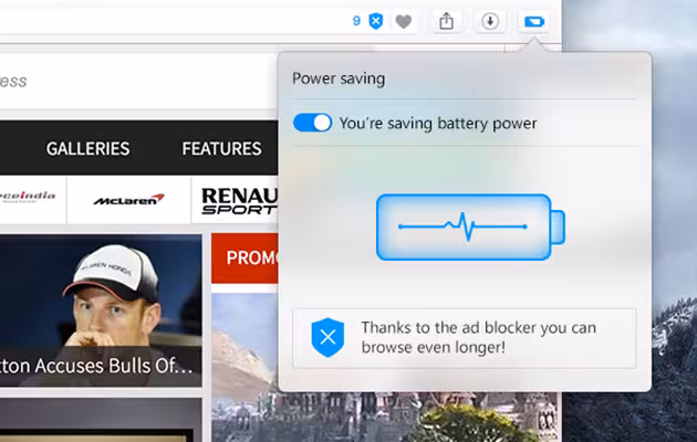 Opera says its browser can help reduce battery usage on your laptop by up to 50 percent
