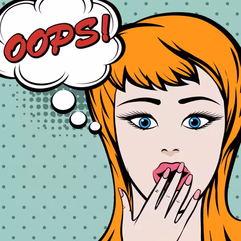 pop art, oops, mistake, accident